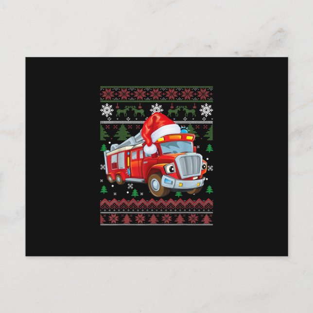 Feuerwehrfeuerwehrmann Weihnachten Niedliche Junge (Vorderseite)