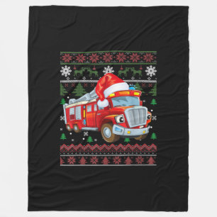Feuerwehrfeuerwehrmann Weihnachten Niedliche Junge Fleecedecke