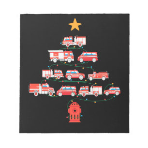Feuerwehrfeuerwehrmann Weihnachtsbaum.Png Notizblock