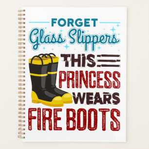 Feuerwehrfrau Diese Prinzessin trägt Feuerstiefel Planer