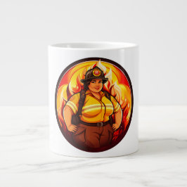 Feuerwehrfrau Jumbo-Tasse