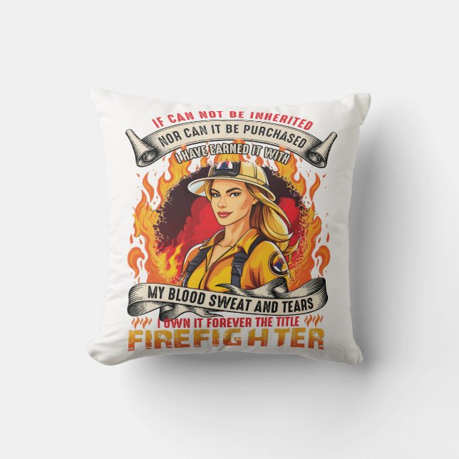 Feuerwehrfrau Kissen (Vorderseite)
