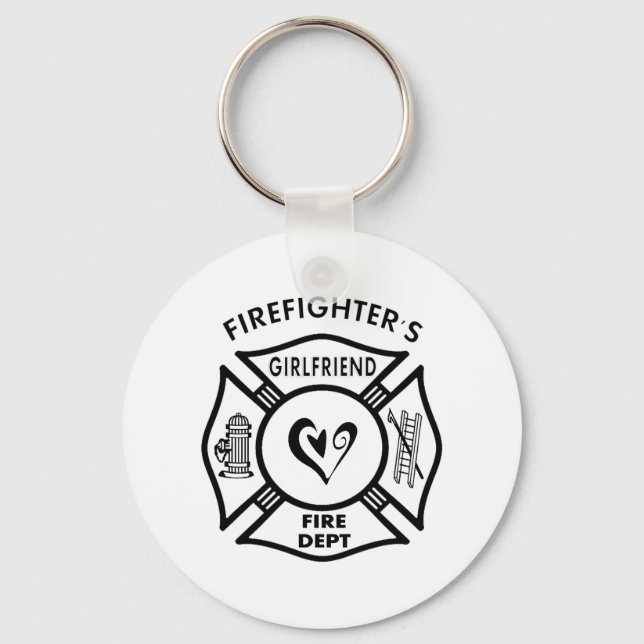 Feuerwehrfrau Schlüsselanhänger (Vorderseite)