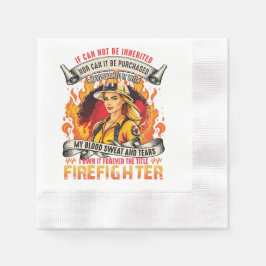 Feuerwehrfrau Serviette