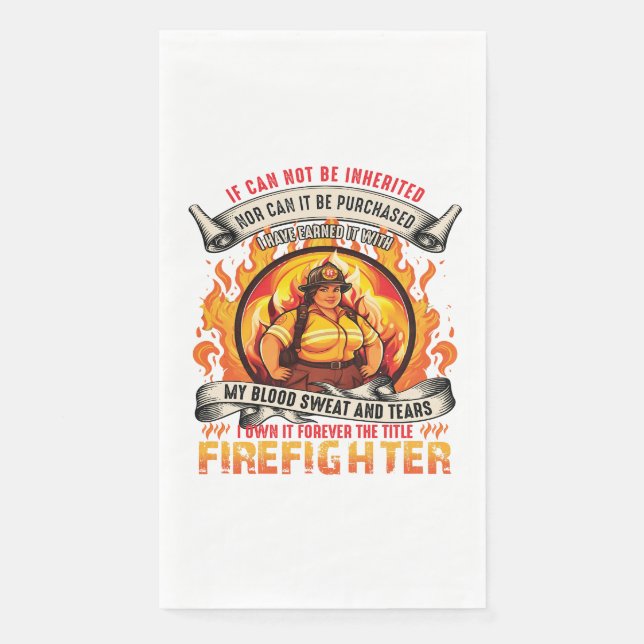 Feuerwehrfrau Serviette (Vorderseite)