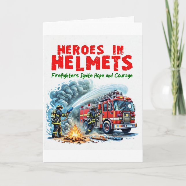 Feuerwehrgrüßkarte Karte (Vorderseite)