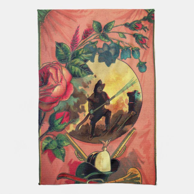 Feuerwehrhandtuch-Kunst der 1880er Jahre Handtuch (Vertikal)