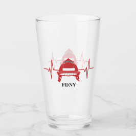 Feuerwehrhelm Heartbeat Personalisiert Glas
