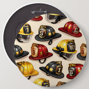 Feuerwehrhelm Muster Feuerwehr Abteilung Button