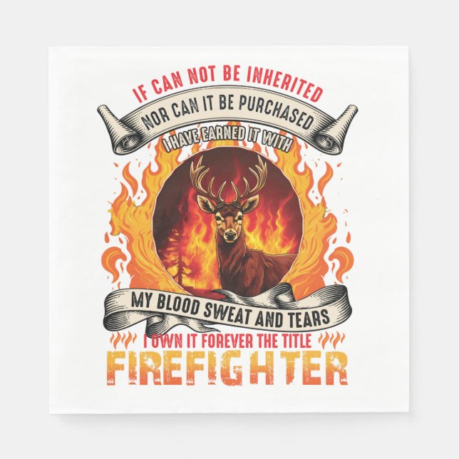 Feuerwehrhirsche Serviette (Vorderseite)