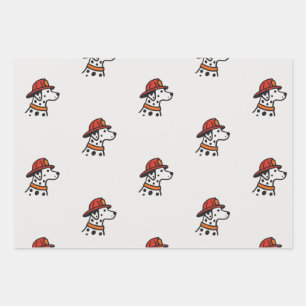 Feuerwehrhund-Geschenkpapier Geschenkpapier Set