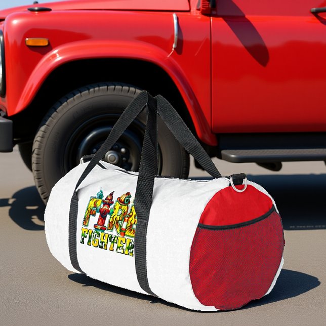 Feuerwehrhydrant Helm Funk Kunst Duffle Bag (Von Creator hochgeladen)