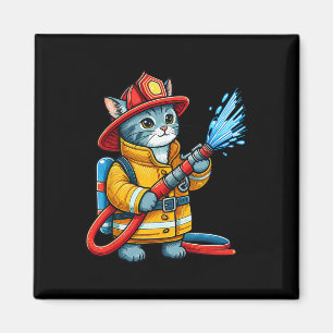 Feuerwehrkatze Feuerwehrkatze Tierkatze Magnet