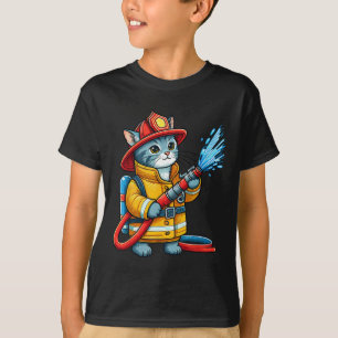 Feuerwehrkatze Feuerwehrkatze Tierkatze T-Shirt