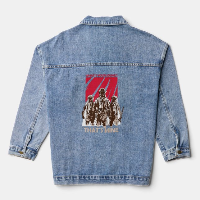 Feuerwehrkommando Jeansjacke (Rückseite)