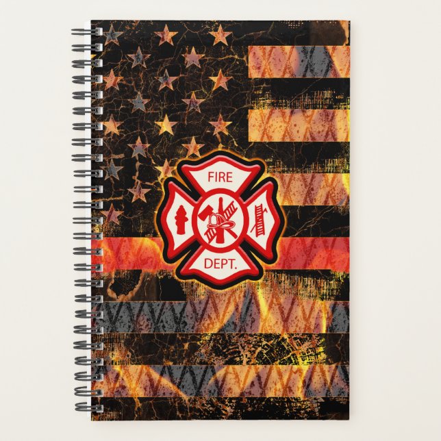 Feuerwehrkreuz und Flammen Planer (Vorderseite)