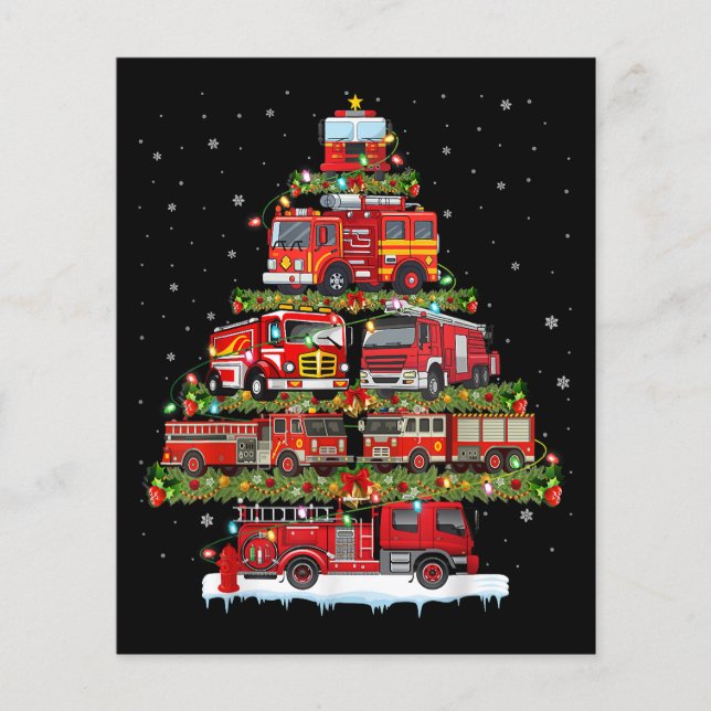 Feuerwehrleuchten Feuerwehrauto Weihnachten (Vorderseite)