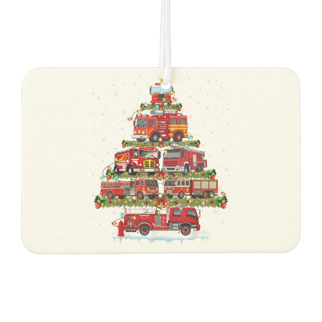 Feuerwehrleuchten Feuerwehrauto Weihnachten Autolufterfrischer (Vorderseite)