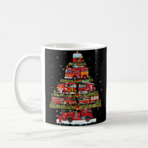 Feuerwehrleuchten Feuerwehrauto Weihnachten Kaffeetasse