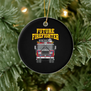Feuerwehrleute aus dem Vater - Sohn Nephews Jungen Keramik Ornament