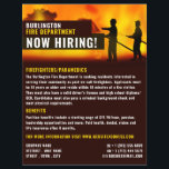Feuerwehrleute, Einstellung von Feuerwehrleuten Flyer<br><div class="desc">Firefighter Scene,  Firefighter Recruitment Flyer vom Business Card Store.</div>