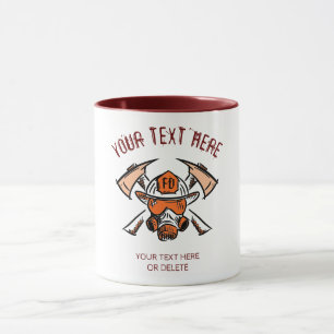 Feuerwehrleute. Feuerwehr Geschenkidee. Vorlage Tasse