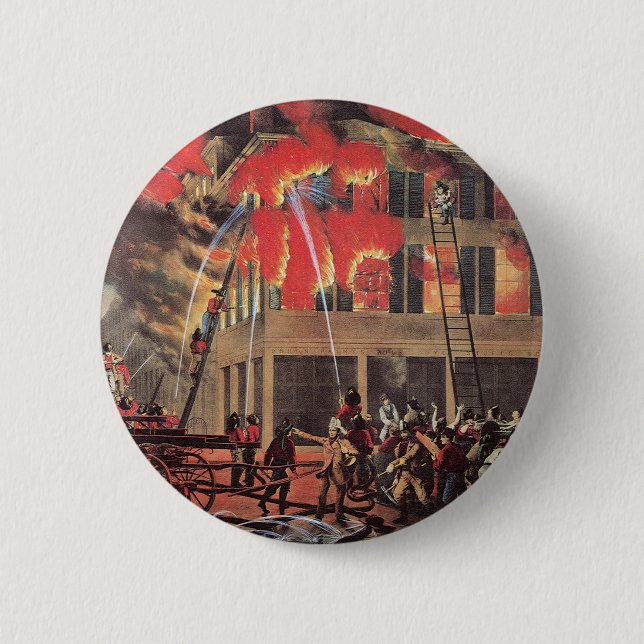 Feuerwehrleute, Feuerwehrmänner, Feuerwehrmann Button (Vorderseite)