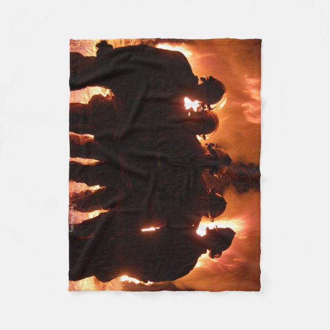 Feuerwehrleute Fleecedecke (Vorderseite)