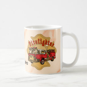 Feuerwehrleute für Feuerwehrfahrzeuge Tasse