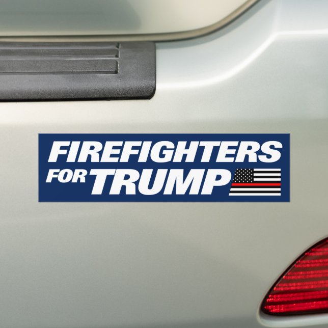 Feuerwehrleute für Trump 2024 Autoaufkleber (Auf Auto)
