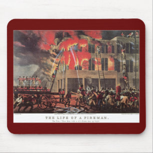 Feuerwehrleute im Vintage-Stil Mousepad