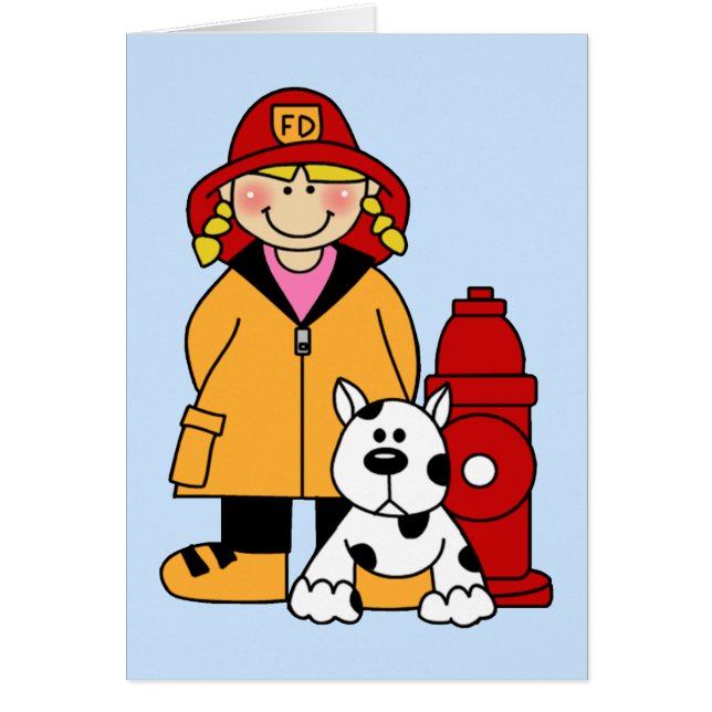 Feuerwehrleute (Mädchen) Blankokarte (Vorne)