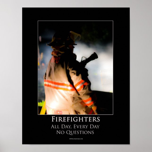 Feuerwehrleute Motivierend Poster (Vorne)