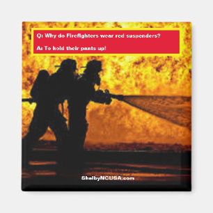Feuerwehrleute, Red Suspenders Magnet