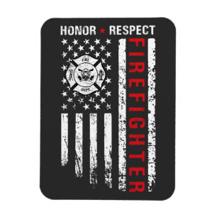 Feuerwehrleute rote Linie US-Flagge Magnet