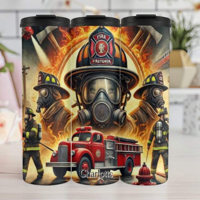 Feuerwehrleute und Feuerwehrleute Thermosbecher (Von Creator hochgeladen)