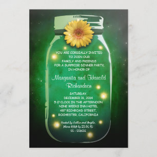 Feuerwehrleute und Rustikale Mason Jar Whimsical J Einladung