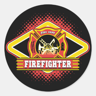 Feuerwehrlogo Runder Aufkleber
