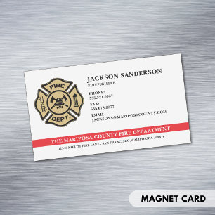 Feuerwehrlogos der personalisierten Feuerwehr Magnetische Visitenkarte