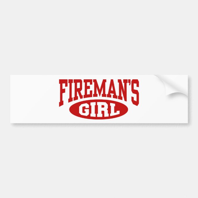 Feuerwehrmädchen Autoaufkleber (Vorne)