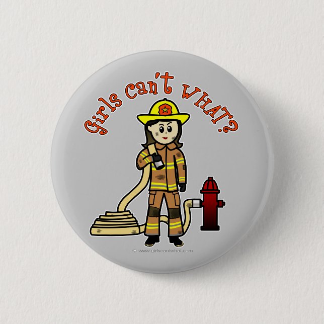 Feuerwehrmädchen Button (Vorderseite)