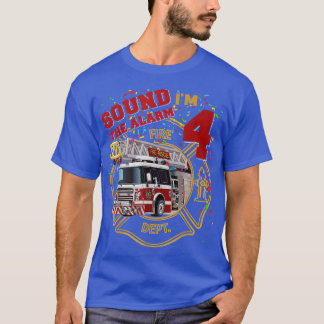 Feuerwehrmann 4. Geburtstag Feuerwehrmann T-Shirt