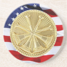 Feuerwehrmann 4 Goldmedaille Sandstein Untersetzer