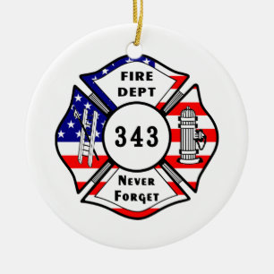 Feuerwehrmann 9/11 vergessen nie 343 keramik ornament