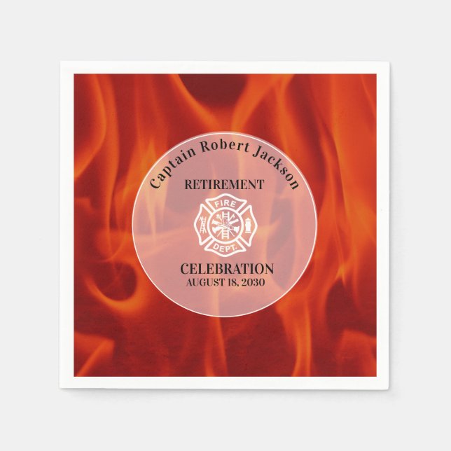 Feuerwehrmann Abzeichen Feuerwehrmann Serviette (Vorderseite)