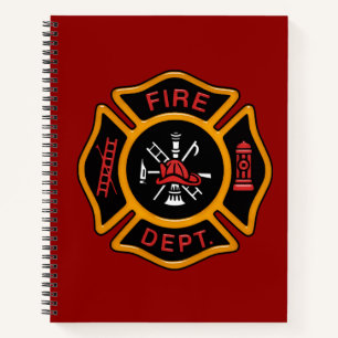 Feuerwehrmann-Abzeichen Notizbuch