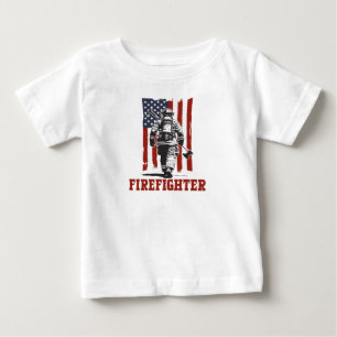 Feuerwehrmann, Amerikanische Flagge Baby T-shirt