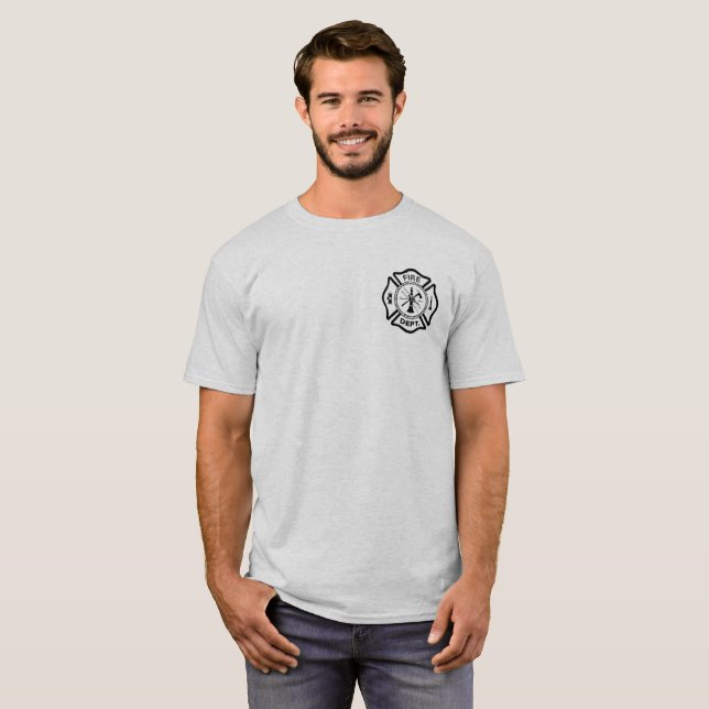 Feuerwehrmann - Arbeitsfeuer T-Shirt (Vorne ganz)