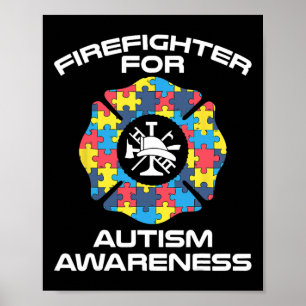 Feuerwehrmann Autism Apparel - Beste Feuerwehrleut Poster