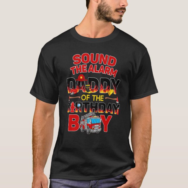 Feuerwehrmann Daddy Birthday Feuerwehrmann Daddy P T-Shirt (Vorderseite)
